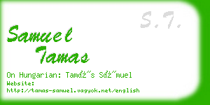 samuel tamas business card